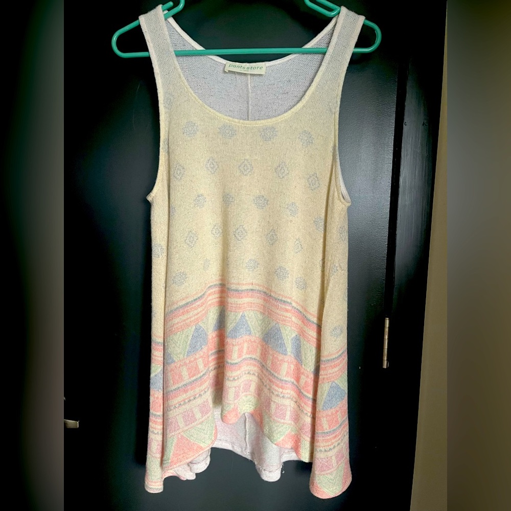 Oversized Bohemian woven tank
